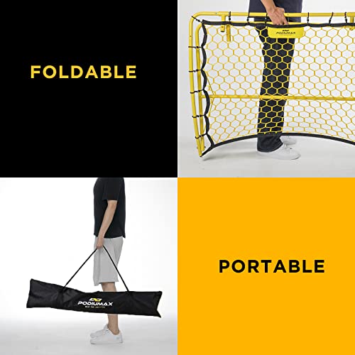 Soccer Rebounder Net, 2 Angle Soccer Bounce Back Net for Control, Passing Practice Training, 4x3ft Excellent Elasticity Rebound with Carry Bag, Portable for Teens & Adults