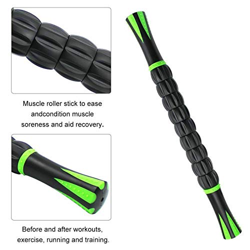 (TM) Muscle Roller Stick - Massage Tool for Releasing Myofascial Trigger Points, Reducing Muscle Soreness, Soothing Cramps and Relieving Muscle Pain