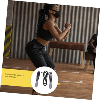 Sosoport Intelligent Digital Counting Jump Rope for Fitness, Steel Wire Skipping Rope with Digital Counter, Adjustable Length for Adult Workout and Weight Loss Training, Outdoor Exercise