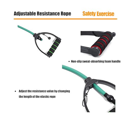 Resistance Bands with Handles, Exercise Bands - Perfect Stretch Rope for Home Workouts, Ideal for Fitness Enthusiasts & Home Gym - color: Black 2.0