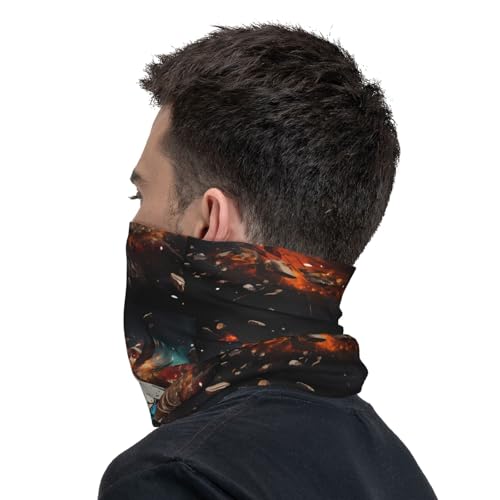Firecracker Soccer Prints Multifunctional Sport Headband – Seamless Stretch Neck Gaiter for Hiking, Biking, Running & Outdoor Activities – Soft, Quick-Dry, No-Fade Design