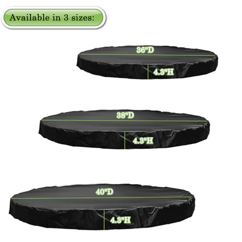 Mini Trampoline Cover 36 38 40 Inch Waterproof Round Trampoline Protective Cover for Fitness, Adults Toddler Indoor/Outdoor Garden Rebounder - Not Spring Cover - size: 40"D x 4.3"H