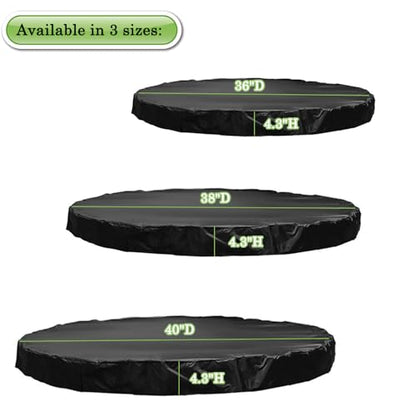 Mini Trampoline Cover 36 38 40 Inch Waterproof Round Trampoline Protective Cover for Fitness, Adults Toddler Indoor/Outdoor Garden Rebounder - Not Spring Cover - size: 40"D x 4.3"H