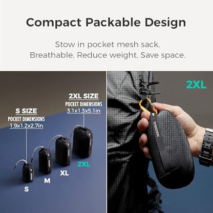 Bee Nesting Ultralight Quick Dry Towel, Extra Large&Small 2 Pack Microfiber Towels with Compact Packable Pocket for Lightweight Backpacking Travel Beach Gym Camping & Swimming Sports(Black 2 Set)