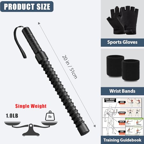 Weighted Ropeless Battle Ropes -1 lbs Each | √ Ropeless | √ Home Gym | √ Gym Equipment for Home | √ Adjustable | √ Portable | √ Home Workout