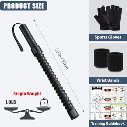 Weighted Ropeless Battle Ropes -1 lbs Each | √ Ropeless | √ Home Gym | √ Gym Equipment for Home | √ Adjustable | √ Portable | √ Home Workout