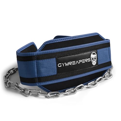 Gymreapers Dip Belt With Chain For Weightlifting, Pull Ups, Dips - Heavy Duty Steel Chain For Added Weight Training