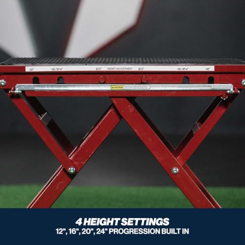 Titan Fitness Adjustable Steel Plyometric Box, 12", 16", 20" & 24" Height Settings, Heavy-Duty Plyo Jump Box for Box Jumps, Step-Ups, Agility, Conditioning & Home Gym Training