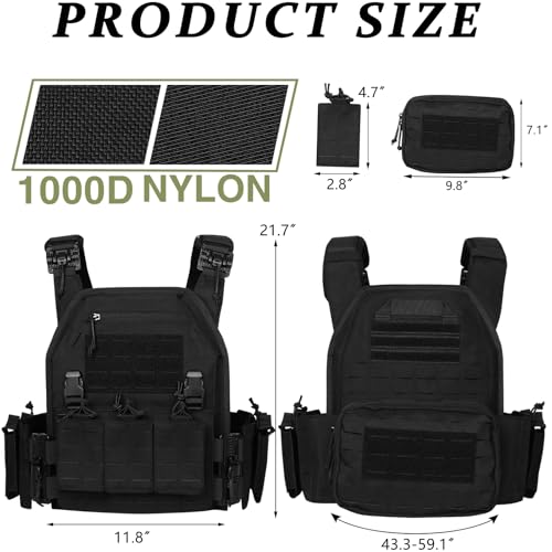 Tactical Vest for Men Weighted Vest Fully Adjustable Outdoor Training Gaming Vests…
