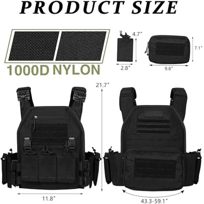 Tactical Vest for Men Weighted Vest Fully Adjustable Outdoor Training Gaming Vests…