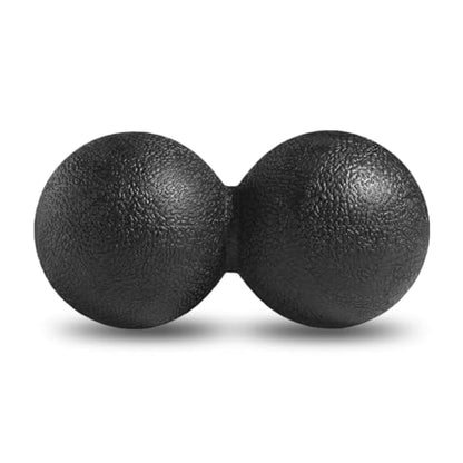 GOGO Peanut Massage Ball for Myofascial Release, Black Double Lacrosse Fascia Balls for Back Feet Trigger Point Therapy, Deep Tissue
