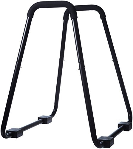 Amazon Basics Dip Bar Station, Portable Strength Training Stand for Tricep Dips & Calisthenics, Home Gym, 661 lb Weight Capacity, Black
