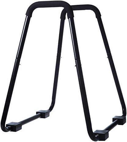 Amazon Basics Dip Bar Station, Portable Strength Training Stand for Tricep Dips & Calisthenics, Home Gym, 661 lb Weight Capacity, Black