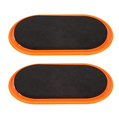 2Pcs Workout Sliding Disc Disks Slider Slide Mat Sports Abdominal Muscle Fitness Equipment Core Stability Training for Home Gym ABS Material Yellow Green Pink 23.5x13.5x1cm