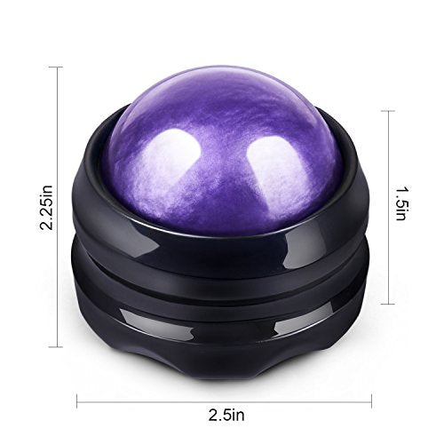 Solacium Manual Massage Roller Ball - Massager and Therapy Tool for Sore Muscles, Shoulders, Arms, Neck, Back, Feet, Body, Deep Tissue, Stiffness, Joint Pain, Stress Relief