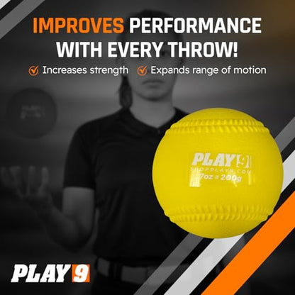 Plyoball Weighted Ball Set for Throwing and Pitching Training - Training Balls for Softball - Builds Speed, Strength, & Muscle Memory