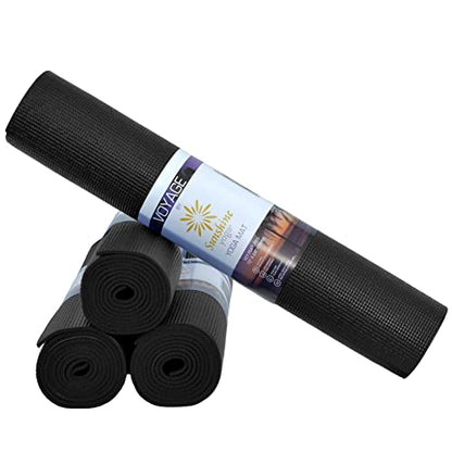 Voyage Yoga Mat, 4 Pack, 72" x 24" Extra Long Exercise Mat, 5mm Thick Bulk Yoga Mats for Schools, Anti-Tear, Non Slip Fitness Mat for Gym or Studio
