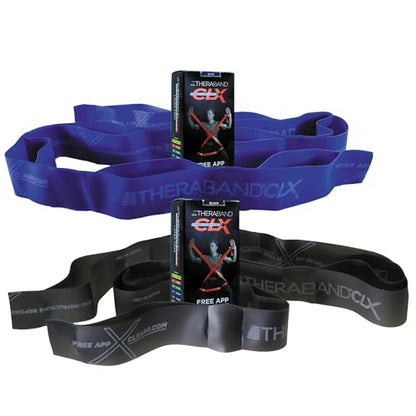 THERABAND CLX Resistance Band with Loops, Fitness Band for Home Exercise and Workouts