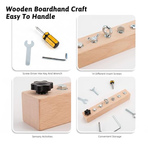7-Hole Wooden Therapy Pegboard Multifunctional Finger Dexterity Grip Strength Trainer for Fine Motor Skills Hand-Eye Coordination Ideal for Home Office Occupational Therapy