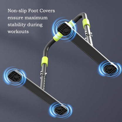 Dip Bar Adjustable Dip Stand Workout Station Heavy Duty Portable Parallel Bars For Strength Training 550lbs Max Capacity