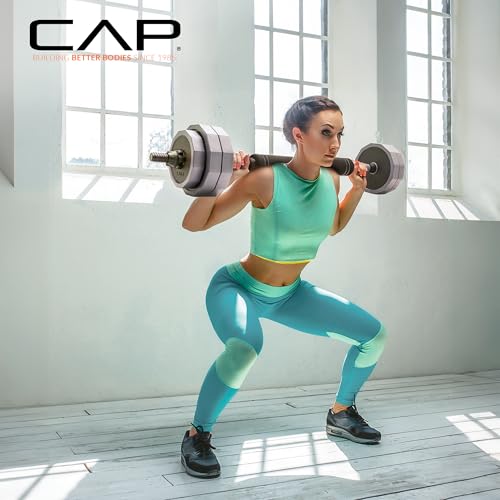 CAP Barbell Multi-Use Adjustable Weight Set - Versatile Dumbbell, Barbell & Kettlebell for Full-Body Workouts | 45lb and 66lb options - size: 66 lb Set