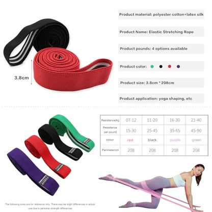 Resistance Bands for Working Out,4pcs Fabirc Resistance Band Set Full Body Elastic Bands for Exercise Bands Workout Bands Resistance