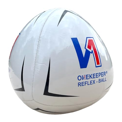 ONEKEEPER Soccer Reflex & Reaction Ball - White, Orange, Blue, Pink, and Fluo Yellow, Agility and Coordination Training for Kids and Juniors (Pump Not Included)