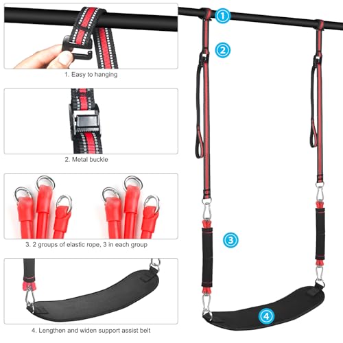 Pull Up Assistance Bands with Fabric Feet/Knee Rest, Heavy Duty Pull Up Resistance Bands, Pull up Assist Bands Pull-up Exercise Band for Chin-up Workout, Body Stretching - style: Two feet 300lbs
