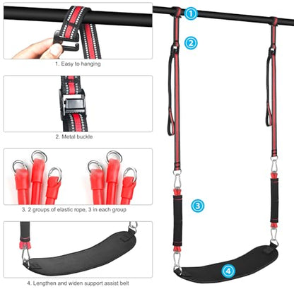 Pull Up Assistance Bands with Fabric Feet/Knee Rest, Heavy Duty Pull Up Resistance Bands, Pull up Assist Bands Pull-up Exercise Band for Chin-up Workout, Body Stretching - style: Two feet 300lbs