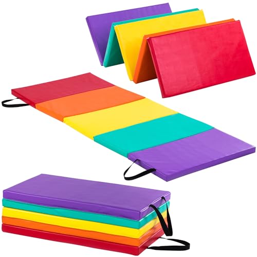New Bounce Tumbling Mat for Kids - Gymnastics Mat - Folding Exercise Tumble Mat for Home Gyms - color: Tumbling Mat