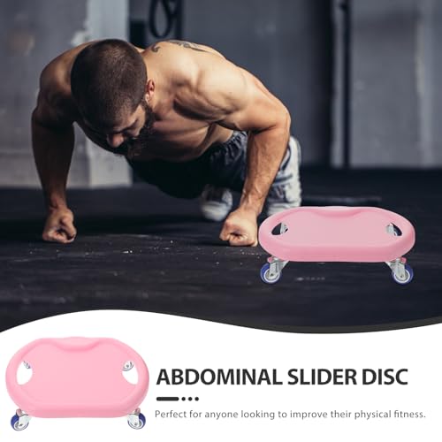 Quiet Fitness Abdominal Training Disc with Comfortable Handle Core Sliders for Home Gym Rolling Workout Equipment for All Levels Pink Silent Design