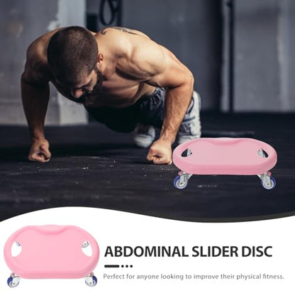 Quiet Fitness Abdominal Training Disc with Comfortable Handle Core Sliders for Home Gym Rolling Workout Equipment for All Levels Pink Silent Design
