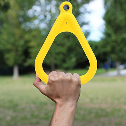 Gymnastics Rings Kids, Pull Up Bar for Kids Pull Up Ring Plastic Yellow Kids Children Flying Gym Rings for Sports Game Outdoor Indoor Fitness Equipment (Yellow)