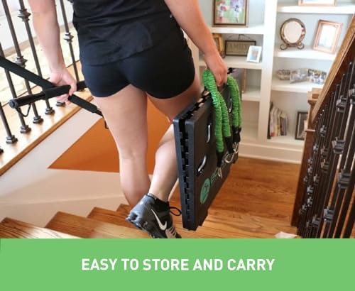 Home Gym 2.0 - Full Portable Gym Home Workout Package, Includes 1 Set of Resistance Bands (2) - Collapsible Resistance Bar, 2 Handles + More - Full Body Workouts for Home, Travel or Outside