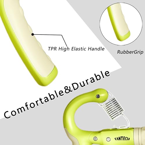 Hand Grip Strengthener for Kids and Youth, Adjustable Resistance Hand Gripper 11-45Lbs, Hand Grips for Strength Training, Stress Relief Grip - color: Green-2 pack
