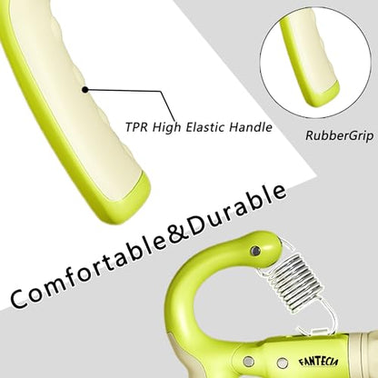 Hand Grip Strengthener for Kids and Youth, Adjustable Resistance Hand Gripper 11-45Lbs, Hand Grips for Strength Training, Stress Relief Grip - color: Green-2 pack