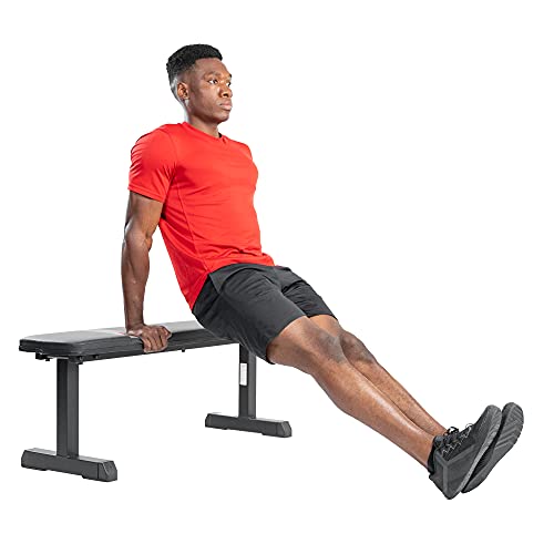 Sunny Health & Fitness Heavy-Duty Weight Bench for Home Gym Training - color: 1. Black