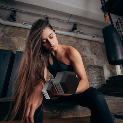 BalanceFrom Premium Rubber Encased Hex Dumbbell Sets, 46LBS Set, 60LBS Set, 100LBS Set - style: 3-Pair Set with A-Rack: 60 lbs