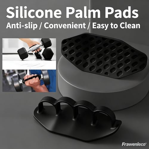 Anti-Slip Workout Grips, Charcoal Gray Gym Grips for Men Women, Anti-Slip Palm Protector Pads for Weight Lifting, Deadlift, Pull Up Bar, Strength Training