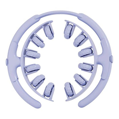 Leg Massage Tool with 12 Wheels Detachable Compact for Calves Arms 11x10.2x1.6inch Versatile Adjustable Tension, Blue
