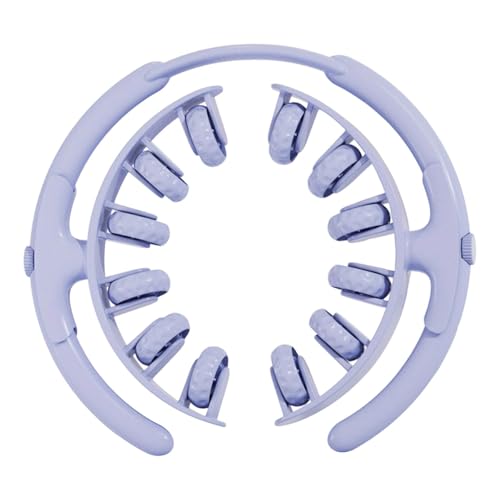 Leg Massage Tool with 12 Wheels Detachable Compact for Calves Arms 11x10.2x1.6inch Versatile Adjustable Tension, Blue