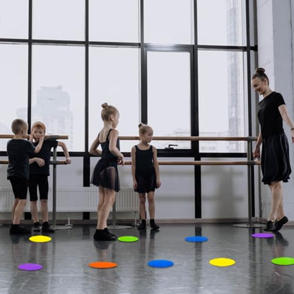 LAZR Non Slip Agility Marker Aggregate Dots 4.72 inch 9 inch Floor Dot Marker for Classroom Dance Sports Football Basketball Speed Agility Training - style: 9inch 60pcs