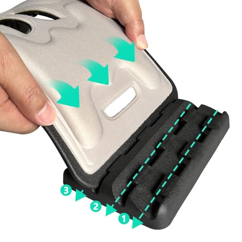 Back Stretcher for Back Pain Relief with Lumbar Support Board - Dual-Sided 3-Level Adjustable Spinal Decompression & Cracker Device