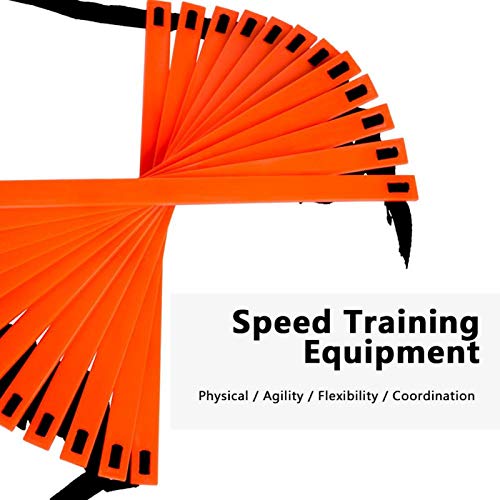 Speed Agility Train Kit, 19 pies de plana Speed Agility Training Set, 10pcs Disc Conos Speed Training Ladder, Speed Agility Training Set Agility Ladder(naranja)