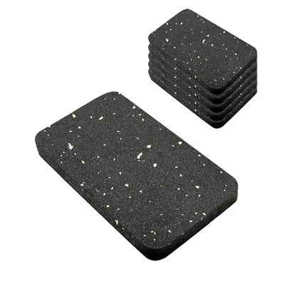 Thick Rubber Treadmill Mat Pads, for Noice Reduce, Anti Vibration, Floor Protection of Exercise Equipment, Stationery Bike, Rowing Machine and Home Gym Station ( 6 inch Length, 3 1/2 inch Width)