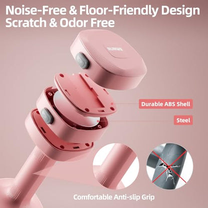 Lightweight Adjustable Dumbbell Kettlebell Set - 4 in 1 Free Weight Set with Kettlebell Grip Converter, Each 2.2 3.3 4.4 5.5lb Quick Change Weight Women Dumbbell Set for Small Spaces Home Gym - color: Adjustable Kettlebell Pink