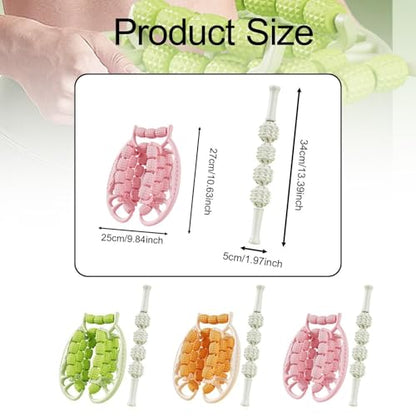 2 Pieces Muscle Roller Massage Tools for Legs and Neck, Pink