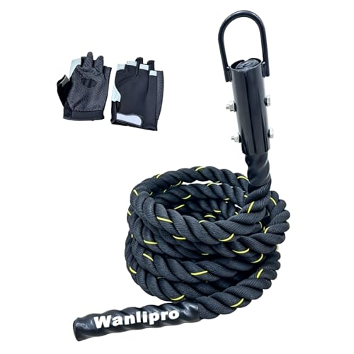 Weight Workout Sled Pulling Rope 1.5" x 30FT, Trainer Physical Training Strength Rope for Tire Pulling, Football Training, Fitness Resistance Exercise Equipment