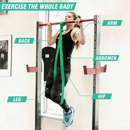 TPE Resistance Band, Heavy Duty Loop Design, Thick Non-Slip Elastic for Pull-Up Assistance, Strength Training and Yoga