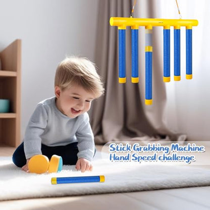 Reflex Drop Sticks Challenge Game - 3 Adjustable Speed Modes, Hand-Eye Coordination & Reaction Training Toy, Fun Catch Falling Sticks Game for Kids, Adults - style: Single-Player